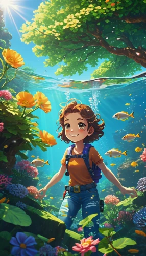 underwater background,aquarium,children's background,under the sea,sea of flowers,nausicaa,underwater oasis,underwater landscape,kids illustration,under the water,underwater world,underwater,ponyo,nemo,oceanica,girl picking flowers,springtime background,under water,kumiko,seaquarium,Photography,Artistic Photography,Artistic Photography 01