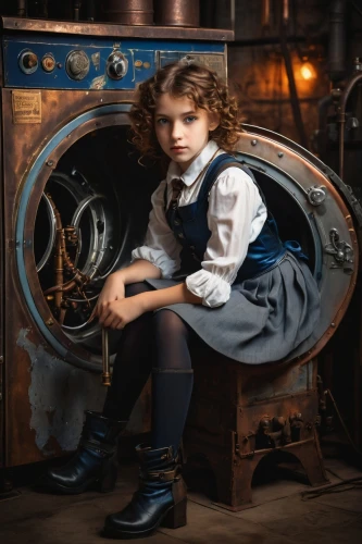 girl with a wheel,gavroche,vintage boy and girl,cosette,shirley temple,laundress,edwardian,hermione,vintage girl,washer,vintage children,liesel,victoriana,eponine,clockmaker,girl in a historic way,colorization,steampunk,victorianism,laundry,Art,Classical Oil Painting,Classical Oil Painting 08