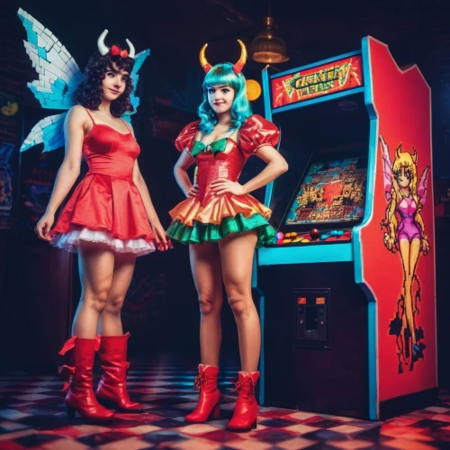 darkstalkers,parodius,lachapelle,bombshells,bataga,supercasino,angel and devil,arcade games,retro halloween,reinas,angels of the apocalypse,jukebox,harmonix,doll kitchen,kitsch,temptresses,candymakers,jukeboxes,realjukebox,cosplay image,Unique,Pixel,Pixel 04