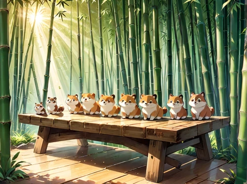 bamboo curtain,bamboo plants,bamboo forest,cat pageant,bamboo,corgis,thunderclan,woodland animals,bamboos,tarsiers,cat's cafe,riverclan,hawaii bamboo,wood background,shibboleths,tropical animals,cattery,chipmunks,cat family,forest animals,Anime,Anime,Realistic