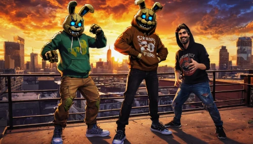 bizkit,myxomatosis,greenscreen,twiztid,pyros,juggalos,fire background,bearmanor,green screen,jackalopes,city in flames,gorillaz,chipolopolo,kangaroo mob,balaclavas,ajr,basmanny,hellhounds,tacvba,rap,Conceptual Art,Fantasy,Fantasy 26