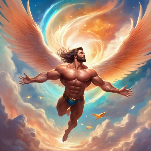 archangel,the archangel,icarus,business angel,zauriel,metatron,cherubim,hawkman,shiron,parashuram,raziel,gyrich,angelology,divine healing energy,herakles,angelman,sandow,ezekiel,garrison,samuil,Illustration,Realistic Fantasy,Realistic Fantasy 01