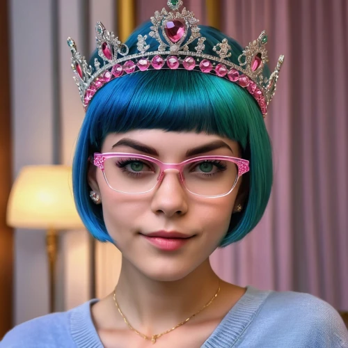 unicorn crown,tiara,tiaras,princess crown,spring crown,pink glasses,color glasses,crystal glasses,grimes,yurika,sumiala,summer crown,cyber glasses,royal crown,foam crowns,yasumasa,blue hair,decora,color turquoise,violet head elf,Photography,General,Realistic