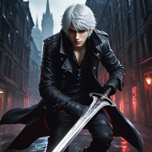 sparda,vergil,dante,carstairs,alucard,dmc,fenris,seregil,raistlin,sephiroth,kaneshiro,arcangelo,hallucis,toshiro,darktown,frison,salick,devotio,riku,dhampir,Illustration,Realistic Fantasy,Realistic Fantasy 41