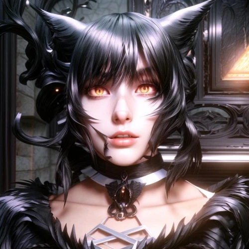 miqati,morgana,nyx,belladonna,miqdad,dark elf,helfert,kitara,cat ears,salem,tera,khatuna,morrigan,faunus,gara,demoness,black cat,carmilla,jinasena,albedo