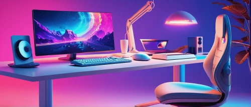 3d background,3d render,cinema 4d,desk,computer workstation,apple desk,purple wallpaper,computable,imacs,imac,computer graphic,deskjet,aesthetic,beautiful wallpaper,computer art,deskpro,setup,3d rendered,blender,render,Conceptual Art,Sci-Fi,Sci-Fi 19