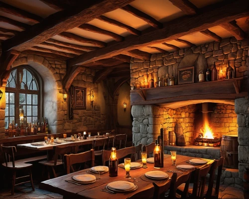 inglenook,fireplaces,alpine restaurant,auberge,restaurant,fine dining restaurant,dining room,fireplace,ristorante,wooden beams,trattoria,bistrot,a restaurant,fire place,wine tavern,breakfast room,tavern,restaurant bern,locanda,trerice in cornwall,Conceptual Art,Sci-Fi,Sci-Fi 05