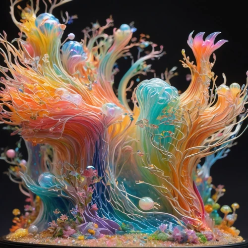 colorful tree of life,elementals,coral reef,3d fantasy,coral guardian,biofilm,elemental,fractalius,coral swirl,colorful glass,feather coral,colorful water,zoa,upper resin,mandelbulb,bubblegum coral,colorful pasta,danxia,poseidon,water splash,Illustration,Japanese style,Japanese Style 19