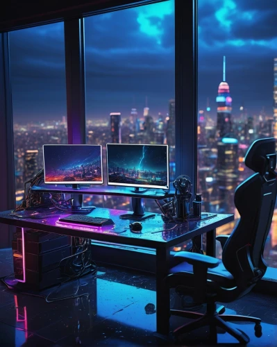 desk,cyberpunk,computer room,computer workstation,cyberscene,computable,modern office,working space,night administrator,study room,cybercafes,blur office background,creative office,aesthetic,office desk,windows wallpaper,soir,workspace,girl at the computer,bureau,Illustration,Black and White,Black and White 01
