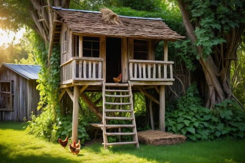 tree house,treehouse,tree house hotel,treehouses,miniature house,climbing garden,children's playhouse,little house,fairy house,bird house,summer cottage,doll house,hanging houses,small house,wooden ladder,dog house frame,birdhouse,wooden house,wooden birdhouse,stilt house,Illustration,Realistic Fantasy,Realistic Fantasy 33