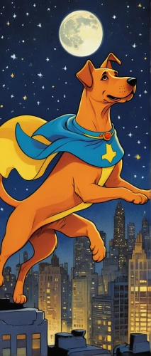 krypto,superdog,garrison,constellation wolf,flying dog,fillmore,nelvana,superted,phooey,kon,aparo,foxbat,super moon,flying dogs,riverhounds,foxhound,larfleeze,firefox,starfox,superhero background,Illustration,Retro,Retro 17