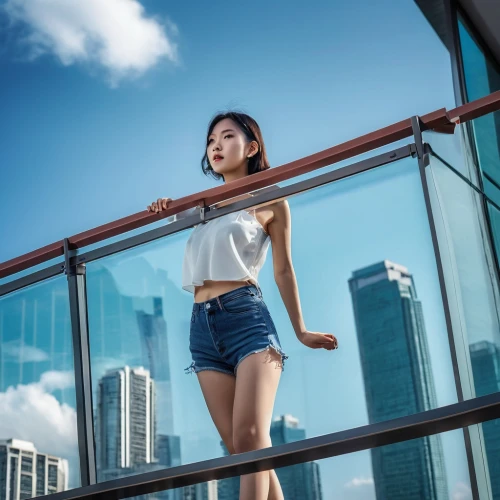 skybridge,skypark,singaporean,giantess,capitaland,skydeck,sooyoung,songdo,on the roof,skywalk,jiaqi,fei,xiaoxi,asian girl,xiaofei,skywalks,acrophobia,skyloft,jinglei,above the city