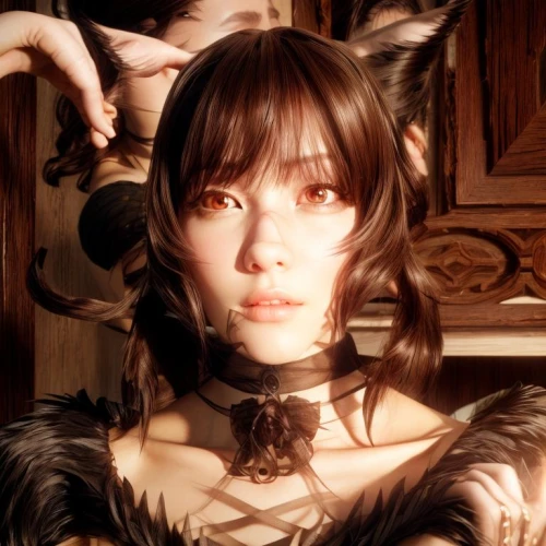 miqati,cat ears,cat eyes,collar,cat's eyes,belladonna,morrigan,kanako,xiv,woolfe,theorin,mayu,cat eye,eriko,kitami,inotera,chocola,eiko,rasputina,reiko