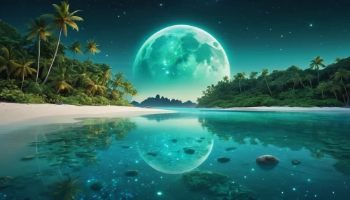 emerald sea,ocean background,moon and star background,ocean paradise,alien planet,underwater oasis,full hd wallpaper,fantasy picture,tropical sea,alien world,beautiful wallpaper,fantasy landscape,nature background,ocean,nature wallpaper,moonscapes,green aurora,an island far away landscape,lagoon,3d background,Photography,Artistic Photography,Artistic Photography 03