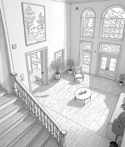 sketchup,courtroom,animatic,anteroom,upstairs,cochere,doll's house,rooms,entrance hall,dormitory,house drawing,ornate room,schoolroom,living room,3d rendering,study room,livingroom,apartment,parlor,dining room,Design Sketch,Design Sketch,Detailed Outline