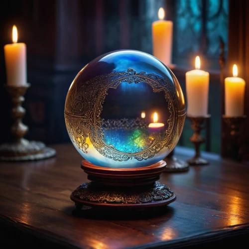 crystal ball-photography,christmas globe,crystal ball,terrestrial globe,snow globes,waterglobe,snowglobes,crystalball,globe,globes,glass sphere,earth in focus,the globe,magick,globecast,snow globe,oil lamp,glass orb,lighted candle,tealight,Conceptual Art,Oil color,Oil Color 08