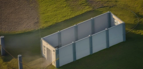 storage tank,containments,tilt shift,cooling tower,bunker,prison fence,grain storage,enclosure,floodwall,corrugated,enclosures,silo,unfenced,will free enclosure,sewage treatment plant,vignetting,compound wall,floodwalls,fenceline,kennel,Photography,General,Realistic