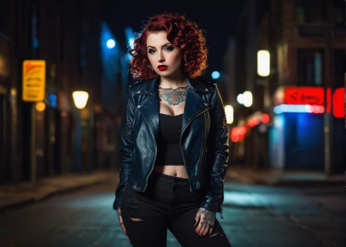 leather jacket,photo session at night,tattoo girl,black widow,rockabilly style,romanoff,monami,pleather,brigette,alleyways,delain,daffney,transistor,femme fatale,goth woman,alleyway,leathered,black leather,clary,abaddon,Art,Artistic Painting,Artistic Painting 49