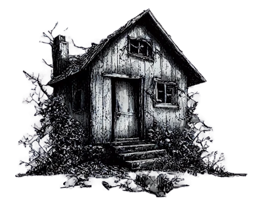 witch house,witch's house,houses clipart,small house,haunted house,little house,inverted cottage,winter house,the haunted house,creepy house,lonely house,small cabin,house in the forest,wooden house,fairy house,outhouse,cottage,miniature house,abandoned house,webhouse,Illustration,Black and White,Black and White 11