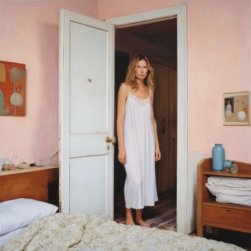 nightgown,nightdress,the girl in nightie,eggleston,girl in a long dress,girl in bed,a floor-length dress,the little girl's room,bedroom,paltrow,sleepwear,long dress,girl in white dress,bedrooms,woman on bed,bedchamber,doillon,white room,nightwear,mcconaghy,Photography,Documentary Photography,Documentary Photography 35