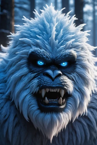 yeti,wampas,wampus,werewolve,jotun,barghuti,yopaat,ewok,ewoks,mean snowball,abominable,osita,vasak,fenrir,tengri,nunu,pugmire,maruma,karluk,tsathoggua,Art,Classical Oil Painting,Classical Oil Painting 38