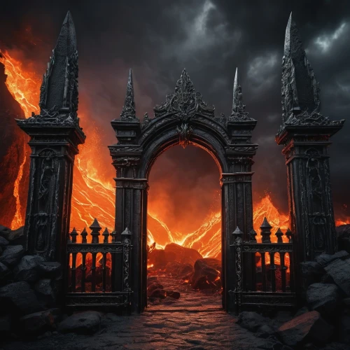 door to hell,mordor,iron gate,cataclysm,portal,pillar of fire,firelands,fire background,hall of the fallen,firewall,valar,burning earth,scorched earth,heaven and hell,infernal,irminsul,tartarus,the conflagration,enfer,city in flames,Photography,General,Fantasy