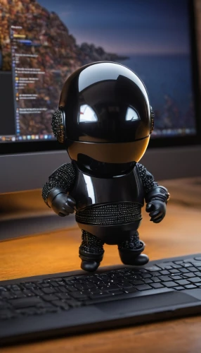 sackboy,pubg mascot,littlebigplanet,kidrobot,blur office background,deskjet,bobblehead,lbp,desk top,funko,glossy black wood ant,lensball,desk accessories,desktop backgrounds,robocop,bobble,avp,black and gold,night administrator,desktop,Illustration,Realistic Fantasy,Realistic Fantasy 03