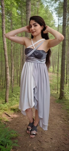 ballerina in the woods,compositing,image manipulation,half lotus tree pose,photoshop manipulation,composited,girl in a long dress,eurythmy,rotoscoping,tamannaah,anfisa,image editing,tamanna,butoh,conceptual photography,earthing,photo manipulation,giantess,chipko,kareena,Female,Eastern Europeans,Straight hair,Youth adult,M,Confidence,Underwear,Outdoor,Forest