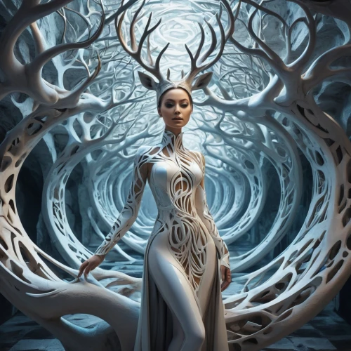 margaery,the snow queen,margairaz,galadriel,priestess,ice queen,the enchantress,sigyn,dryad,fantasy art,sindarin,druidic,celtic queen,fantasy picture,mirkwood,dryads,elenore,unseelie,silmarillion,seelie,Conceptual Art,Sci-Fi,Sci-Fi 24