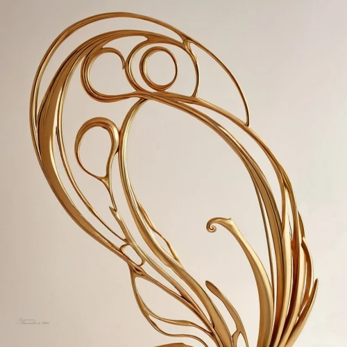 spiral art,abstract gold embossed,kinetic art,naum,art nouveau frame,guarneri,curved ribbon,penannular,steel sculpture,wire sculpture,branch swirls,art nouveau frames,volutes,sinuous,roundworms,gutai,gold paint stroke,sinew,stellarator,gold paint strokes,Illustration,Retro,Retro 08