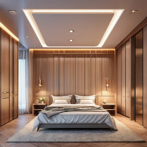 modern room,sleeping room,ceiling lighting,contemporary decor,bedrooms,chambre,headboards,modern decor,interior modern design,great room,interior design,ceiling light,bedroom,room lighting,headboard,luxury home interior,bedroomed,wooden beams,walk-in closet,laminated wood,Photography,General,Realistic