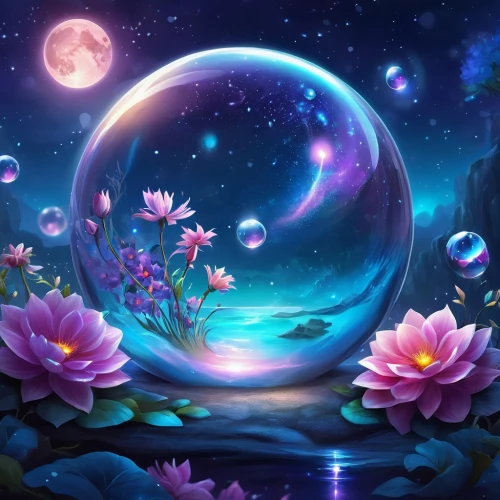 fairy galaxy,fantasy picture,mermaid background,fairy world,moon and star background,underwater background,fantasy landscape,water lotus,flower water,cosmic flower,dreamscapes,children's background,underwater landscape,pond flower,full hd wallpaper,dreamscape,water lilies,wishing well,fantasy art,flowers celestial,Illustration,Realistic Fantasy,Realistic Fantasy 01