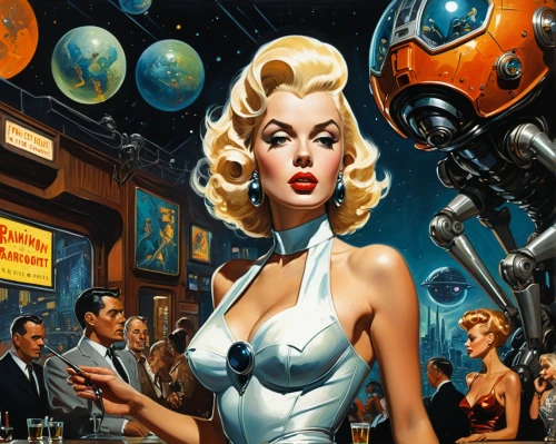 atomic age,emshwiller,dazzler,barbarella,brubaker,radebaugh,cosmogirl,bombshells,pin ups,whitmore,marylin,superfortress,retro women,futureworld,fifties,cigarette girl,bolland,wertham,retro woman,palmiotti,Conceptual Art,Daily,Daily 08