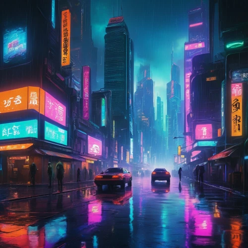 cyberpunk,shanghai,bladerunner,guangzhou,cybercity,tokyo city,shinjuku,cityscape,tokyo,colorful city,kowloon,mongkok,fantasy city,cyberscene,vapor,metropolis,futuristic landscape,cybertown,kinkade,futuristic,Conceptual Art,Daily,Daily 09