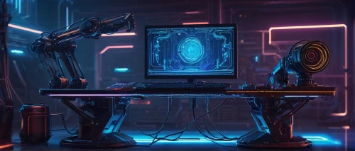 cyberpunk,computer workstation,cybersmith,computer,cyberia,computation,computer art,cyberscope,computerize,cyberscene,synth,computerized,cyberpatrol,computer room,cybercasts,mainframes,computer graphic,tron,cybercast,mainframe,Illustration,American Style,American Style 07