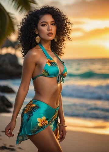 polynesian girl,moana,polynesian,tahitian,hula,marshallese,wahine,polynesians,micronesian,lumidee,leigh,luau,guamanian,hispaniolan,themyscira,amazona,hawijah,beach background,two piece swimwear,aloha,Conceptual Art,Sci-Fi,Sci-Fi 08