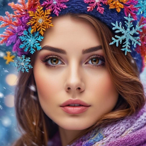 winter background,snowflake background,beautiful girl with flowers,girl in a wreath,christmas woman,winter magic,christmas snowy background,colorful floral,nabiullina,evgenia,the snow queen,kuzmina,colorful background,christmas flower,retro christmas girl,floral wreath,romantic look,portrait background,romantic portrait,wintery,Photography,General,Commercial