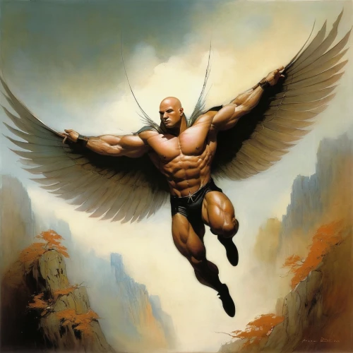 hawkman,the archangel,zauriel,frazetta,gyrich,archangel,draiman,zartman,hellstrom,liefeld,daken,icarus,manowar,zartan,hawkworld,angelico,skybolt,eagleman,metalhawk,angelman,Illustration,Realistic Fantasy,Realistic Fantasy 16