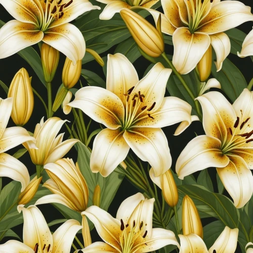 easter lilies,tulip background,lillies,chrysanthemum background,lilies,flowers png,lilies of the valley,tulip white,floral digital background,day lily plants,day lily,lilium candidum,tulip flowers,torch lilies,flower background,daylilies,flower wallpaper,white lily,white tulips,tulips,Illustration,Realistic Fantasy,Realistic Fantasy 09
