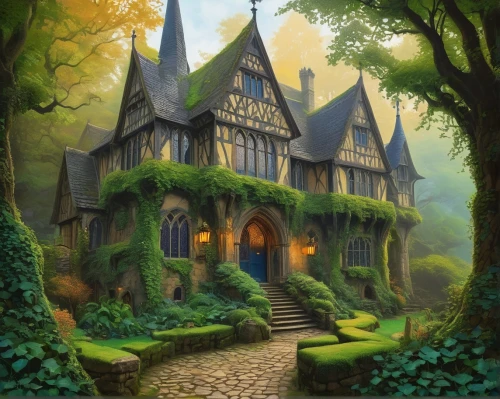 witch's house,house in the forest,witch house,fairy tale castle,fairytale castle,forest house,dreamhouse,victorian house,fairy tale,fairy house,fantasy picture,rivendell,gothic style,fairytale,fablehaven,a fairy tale,ancient house,beautiful home,fantasy landscape,nargothrond,Conceptual Art,Daily,Daily 31
