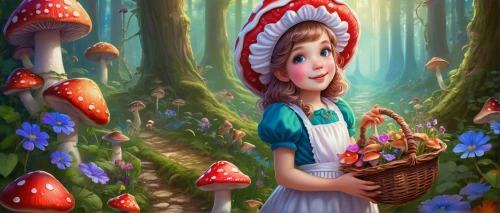 mushroom landscape,amanita,fairy forest,forest mushroom,alice in wonderland,toadstool,wonderland,toadstools,fairy village,mushroom hat,kalinka,forest mushrooms,children's background,fairy world,fae,fairy tale character,fairyland,fairy house,red mushroom,little red riding hood,Illustration,Retro,Retro 20