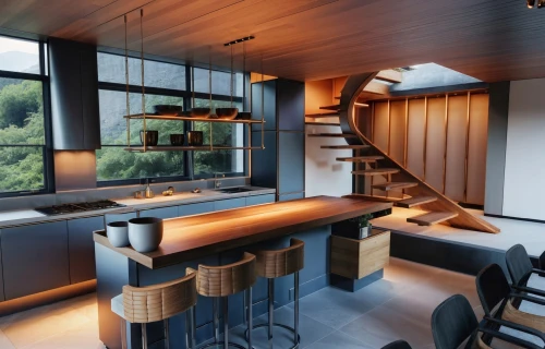 modern kitchen,modern kitchen interior,kitchen design,kitchen interior,interior modern design,modern minimalist kitchen,big kitchen,kitchen,wooden stairs,wood casework,contemporary decor,modern decor,lofts,loft,chefs kitchen,interior design,sky apartment,kitchens,knife kitchen,modern house