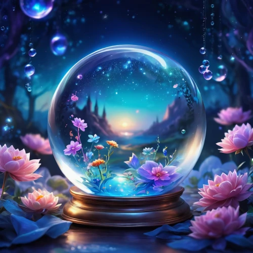 crystal ball,crystal ball-photography,fantasy picture,lensball,fairy world,snow globes,snowglobes,frozen bubble,fairy galaxy,crystalball,3d fantasy,glass ball,glass sphere,magical,children's background,waterglobe,ice bubble,beautiful wallpaper,full hd wallpaper,dream world,Illustration,Realistic Fantasy,Realistic Fantasy 01