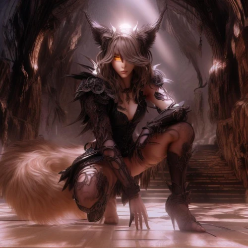blackwolf,dark elf,desert fox,huntress,vulpes,sorceress,fantasy picture,foxed,black shepherd,thunderclan,shadowboxer,pantha,rajang,demoness,howling wolf,outfoxed,witchblade,aleu,konoe,foxman