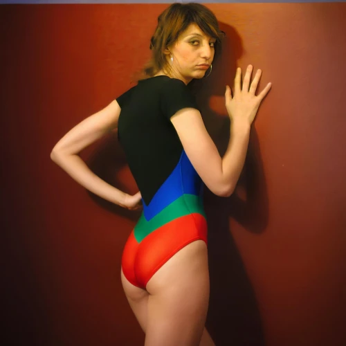 multi coloured,bodypaint,photo session in bodysuit,thighpaulsandra,multi colored,bodypainting,retro woman,tricolore,lycra,tricolor,multi color,transadelaide,leotard,spanx,tricolour,rajskub,body painting,neapolitan,ammo,retro girl