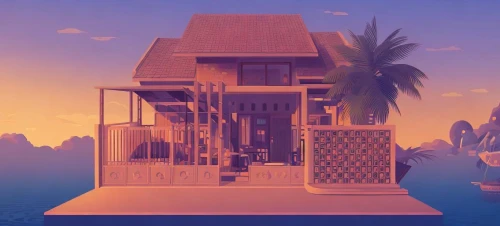 cube stilt houses,tropical house,lowpoly,cubic house,floating huts,beach house,dreamhouse,beachhouse,low poly,electrohome,airbnb icon,floating islands,voxel,stilt houses,seasteading,cube house,beach hut,build a house,over water bungalows,holiday villa,Game&Anime,Doodle,Fairy Tale Illustrations