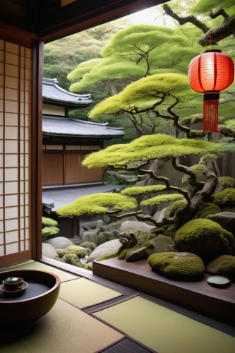 japanese-style room,tea ceremony,ryokan,teahouse,teahouses,dojo,ryokans,japanese zen garden,chanoyu,zen garden,onsen,tea zen,japanese tea,japanese garden ornament,shoin,oedo,tatami,japanese background,heian,shingen,Illustration,Retro,Retro 17