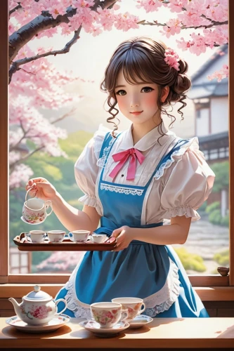 japanese tea,japanese sakura background,pouring tea,hanami,tea zen,sakura background,hanbok,coffee background,tea ceremony,waitress,sakura blossom,tea card,sakura blossoms,coffee tea illustration,sayama tea,chocola,japanese cuisine,girl in the kitchen,blooming tea,sakuya,Conceptual Art,Graffiti Art,Graffiti Art 12