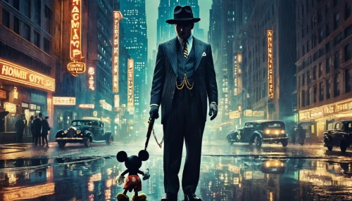 lenderman,pelicula,pinocchio,oscarcast,poppins,detective,pennyworth,media concept poster,untouchables,ventriloquist,movielike,moviereview,doggfather,oswald,mib,moviedom,3d man,wallstreet,counterpart,walking man,Illustration,Black and White,Black and White 07