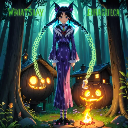 halloween background,halloween illustration,halloween poster,halloween wallpaper,halloween witch,halloween vector character,halloween banner,samhain,muffet,halloween scene,muffett,october 31 halloween,morrigan,halloween border,evil fairy,unkei,strix,retro halloween,halloween pumpkin gifts,cd cover,Anime,Anime,Traditional